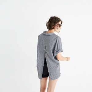 Madewell Courier Button-Back Shirt - Gingham Check